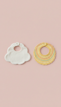 Marshmallow and Sunbeam Bib Set