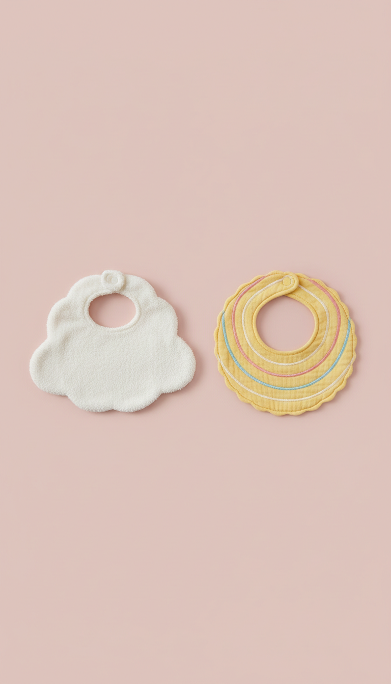 Marshmallow and Sunbeam Bib Set