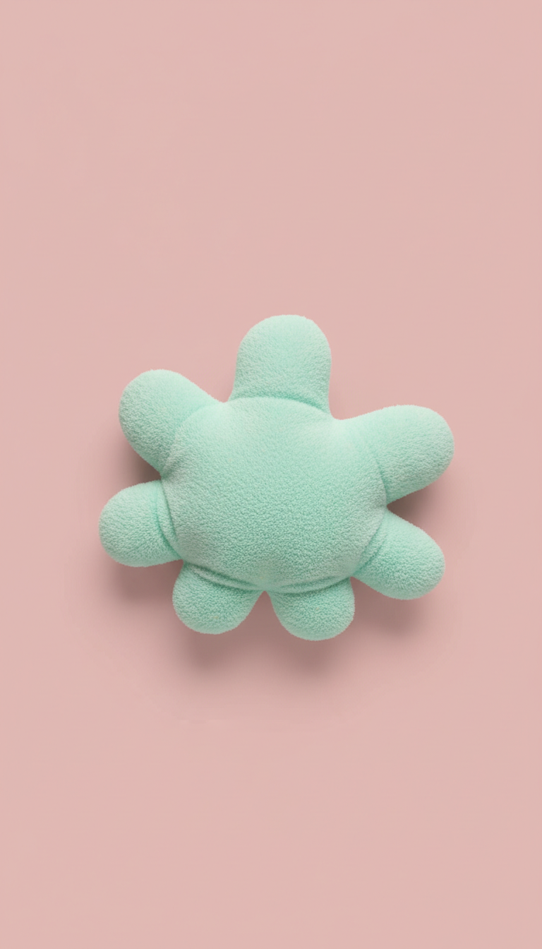 Mint Splash Plush Nursery Pillow