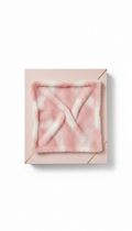 Soft plush baby blanket with gold trim